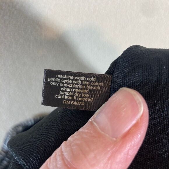 The Limited Dress Sz Med Black Print Babydoll Tank Ruffle Sweetheart Front - Picture 10 of 11